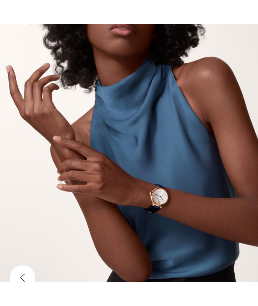 CARTIER Синие часы из розового золота, фото 2