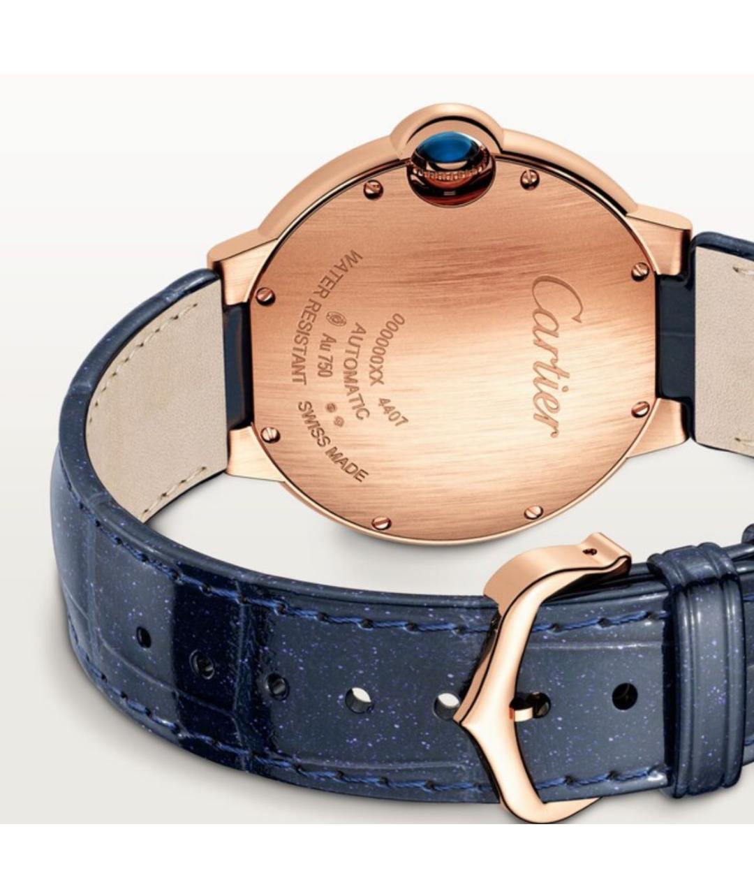 CARTIER Синие часы из розового золота, фото 4