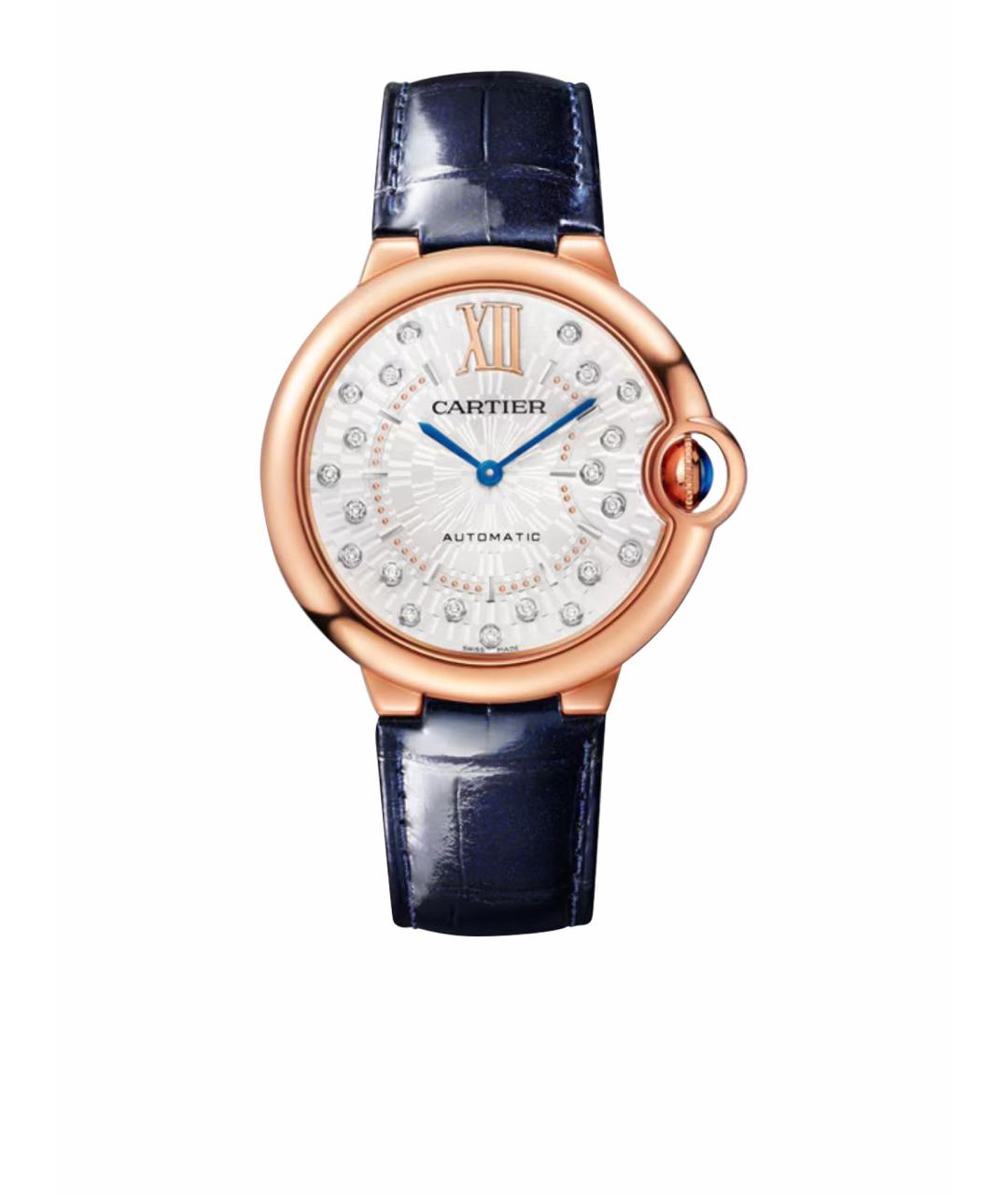 CARTIER Синие часы из розового золота, фото 1