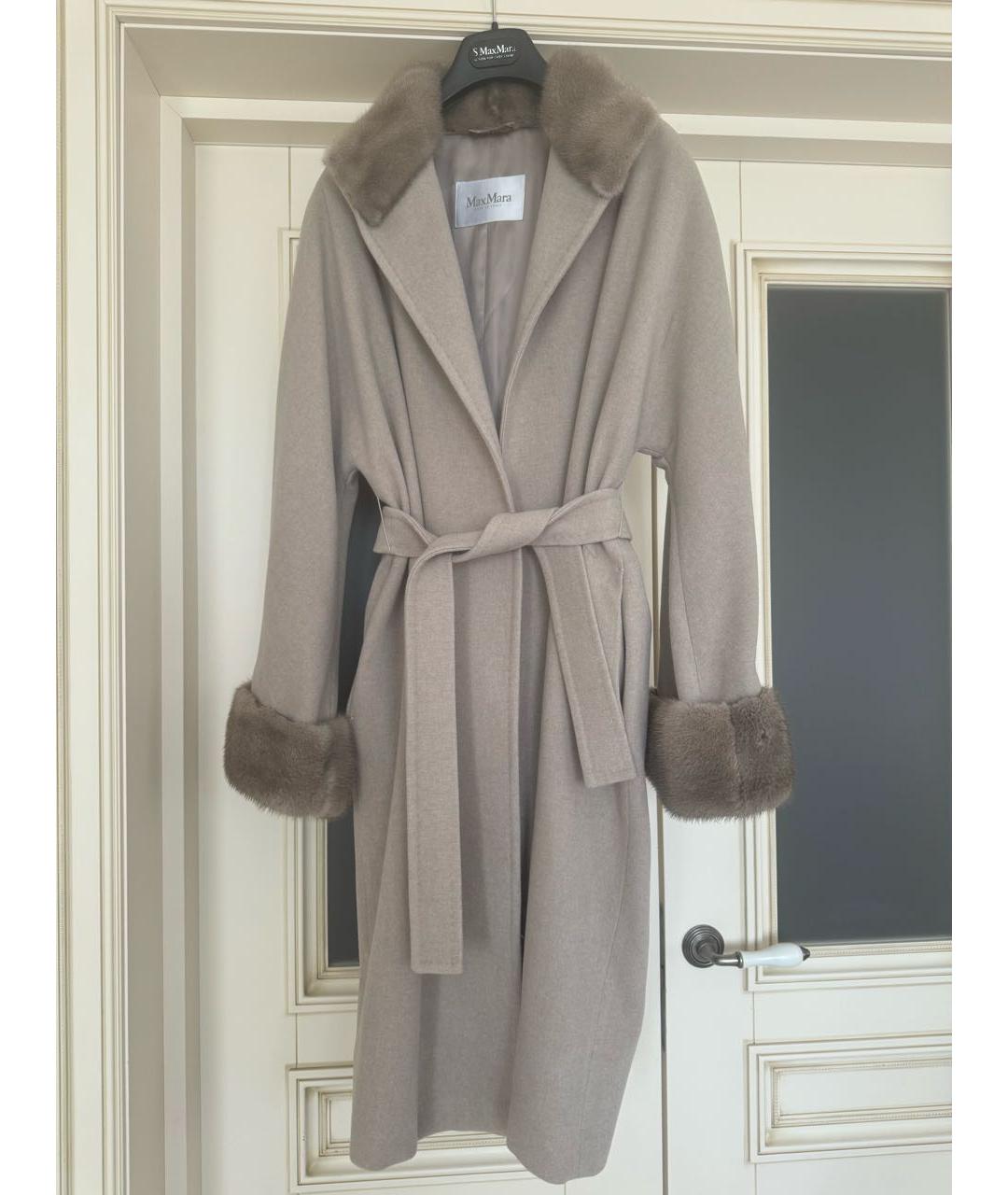 MAX MARA Серое шерстяное пальто, фото 9