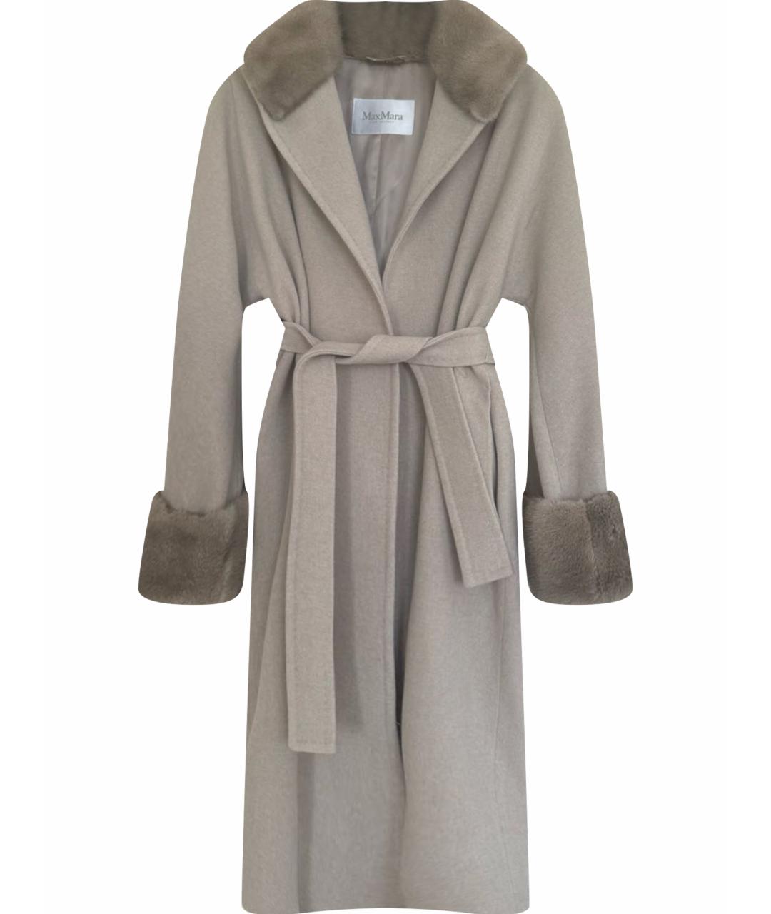 MAX MARA Серое шерстяное пальто, фото 1