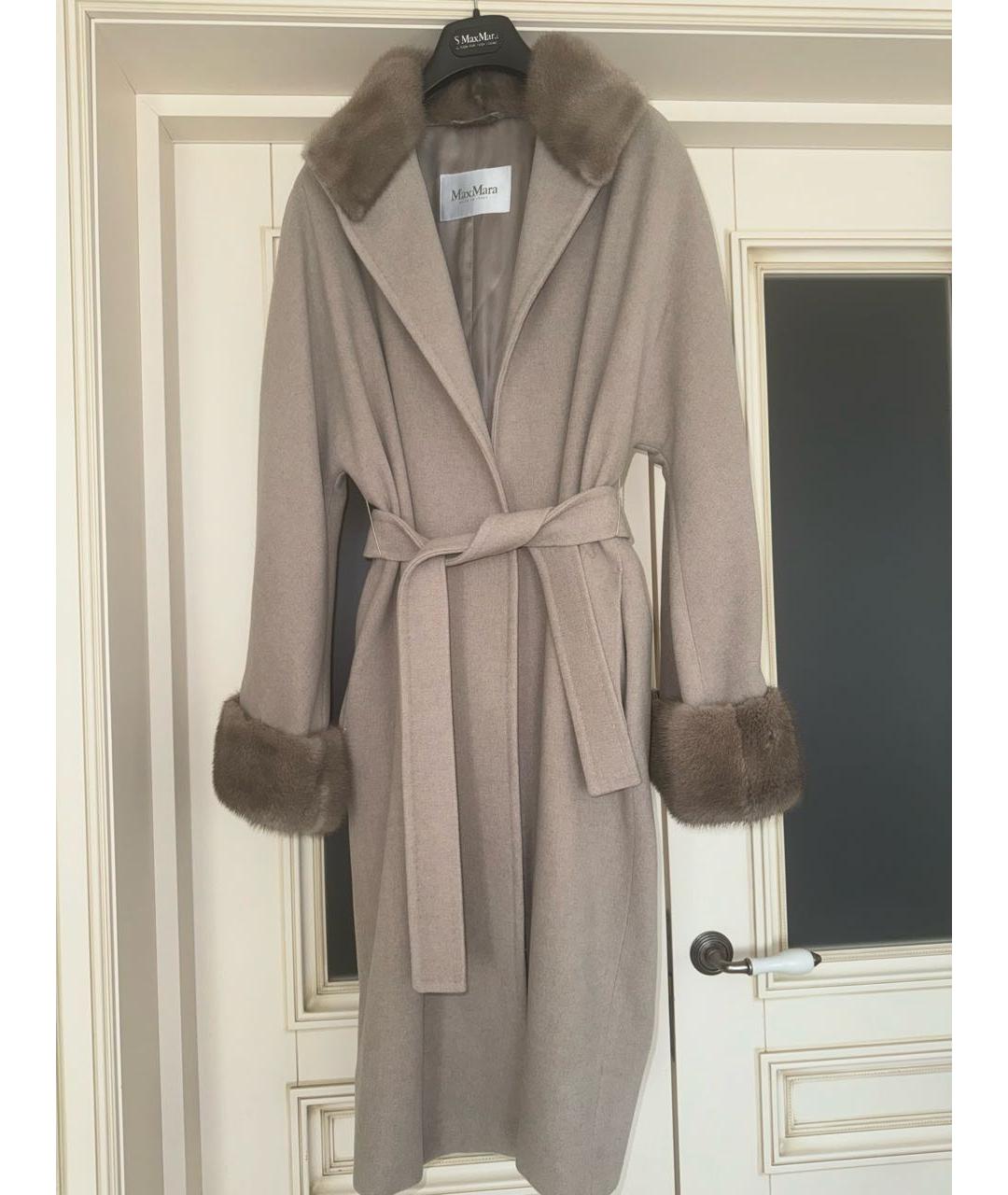 MAX MARA Серое шерстяное пальто, фото 3