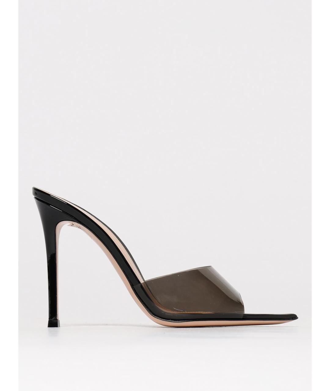 GIANVITO ROSSI Черные резиновые мюли, фото 5