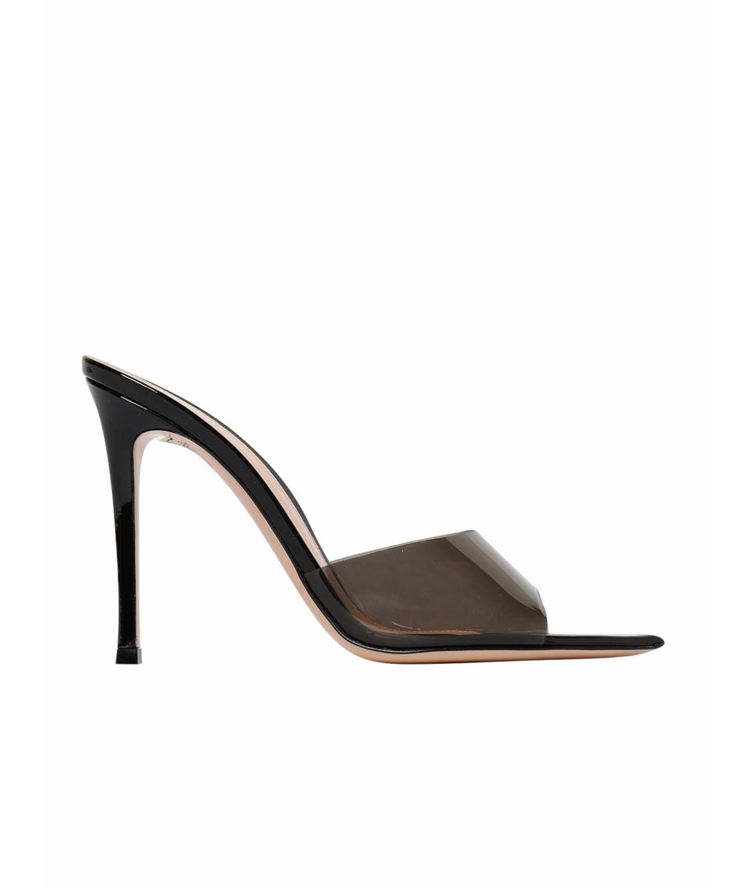 GIANVITO ROSSI Черные резиновые мюли, фото 1