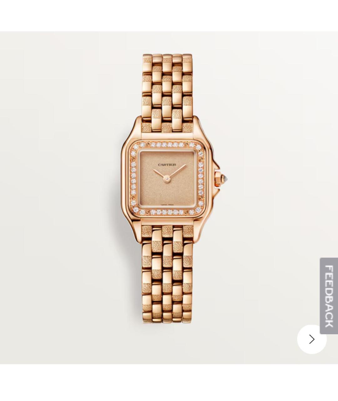 CARTIER Розовые часы из розового золота, фото 5