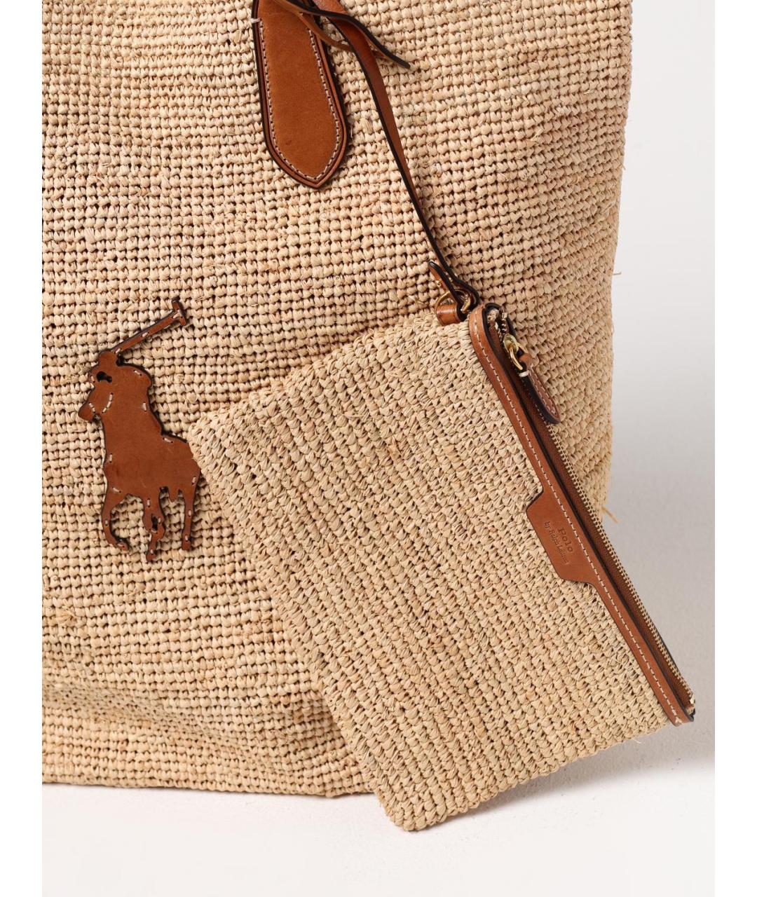 POLO RALPH LAUREN Бежевая сумка через плечо, фото 3