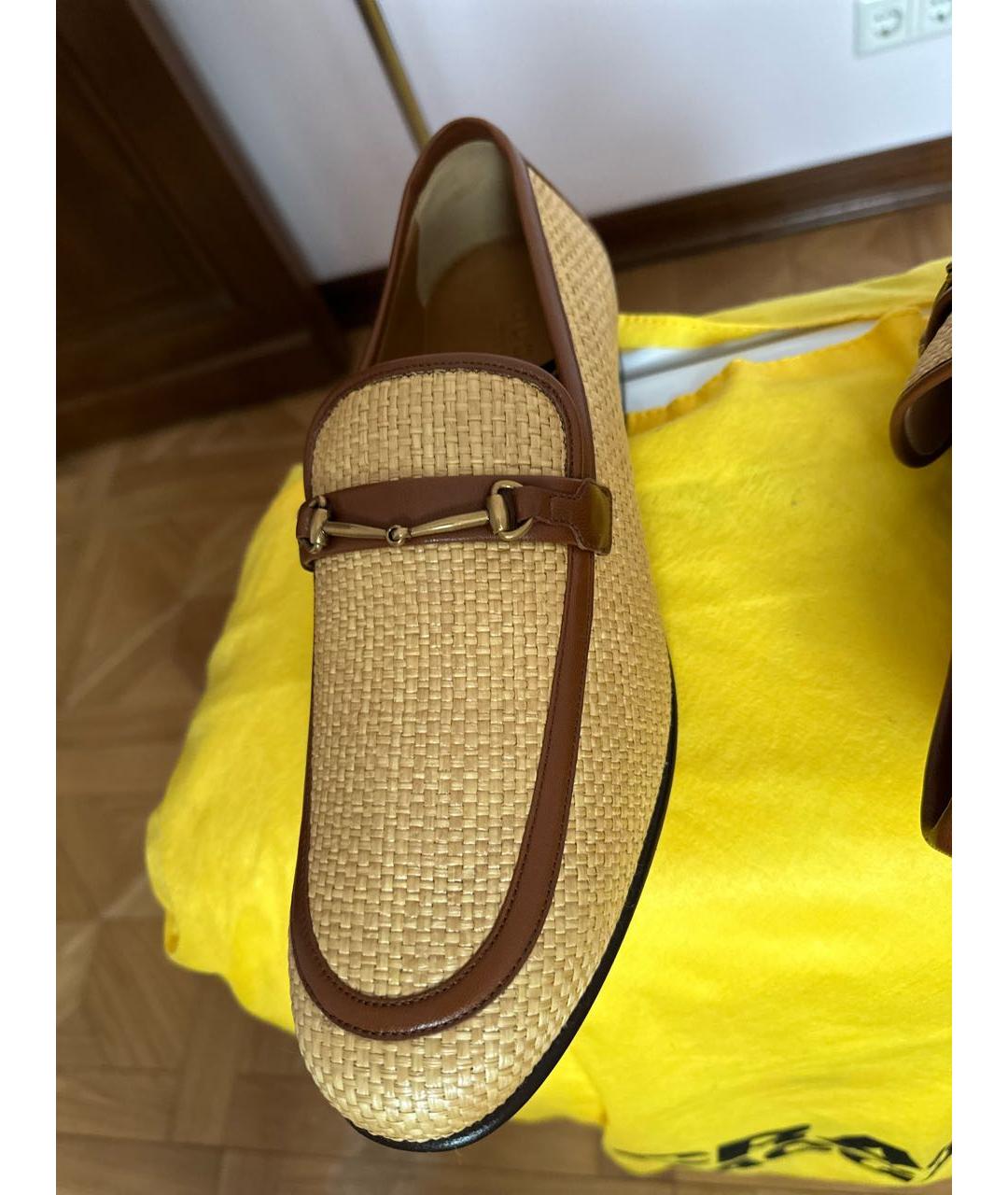 GUCCI Бежевые лоферы, фото 6