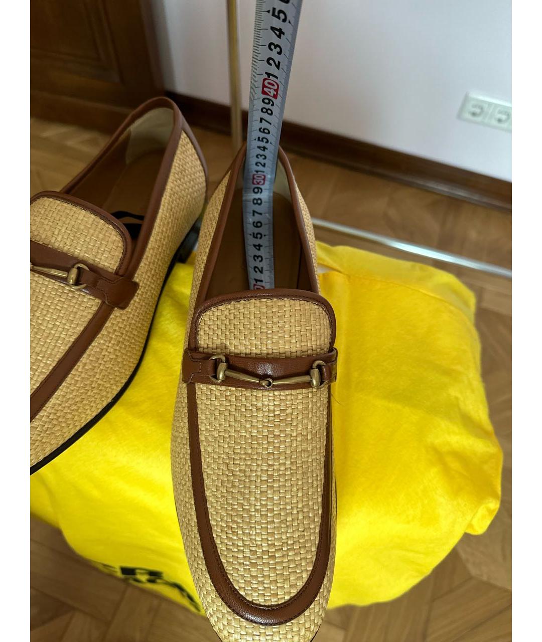 GUCCI Бежевые лоферы, фото 7