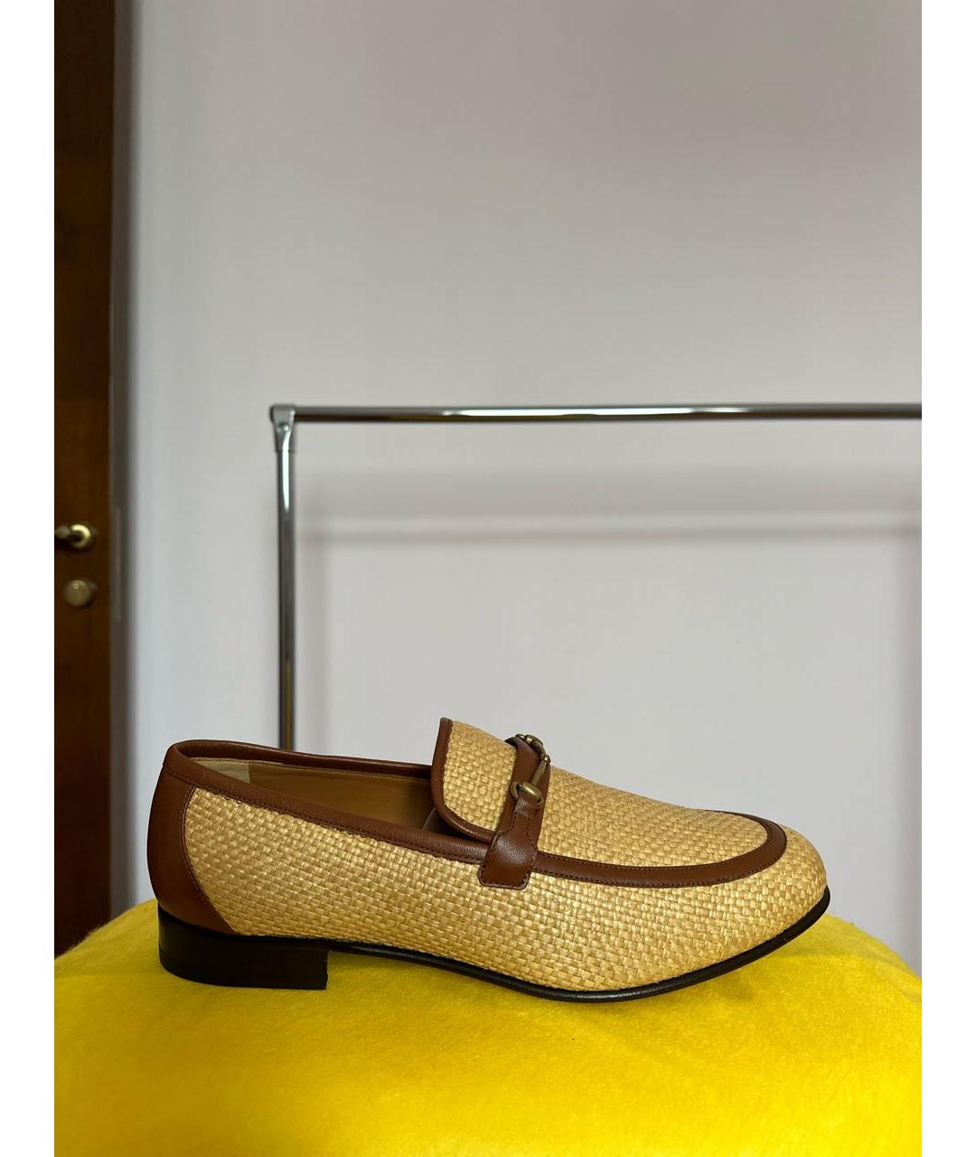 GUCCI Бежевые лоферы, фото 9