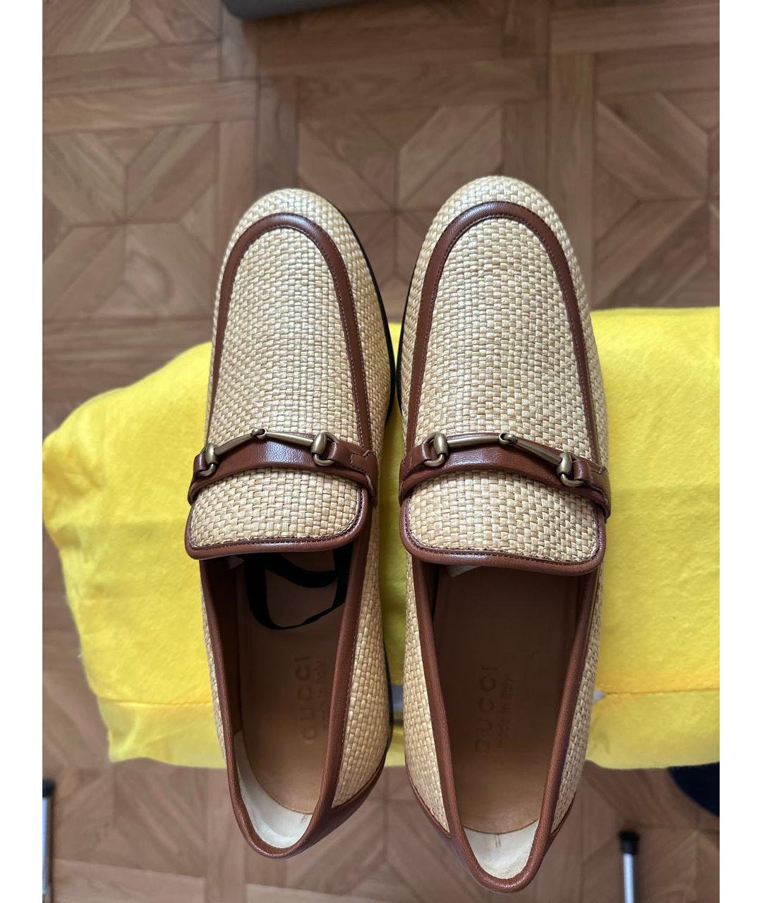 GUCCI Бежевые лоферы, фото 3