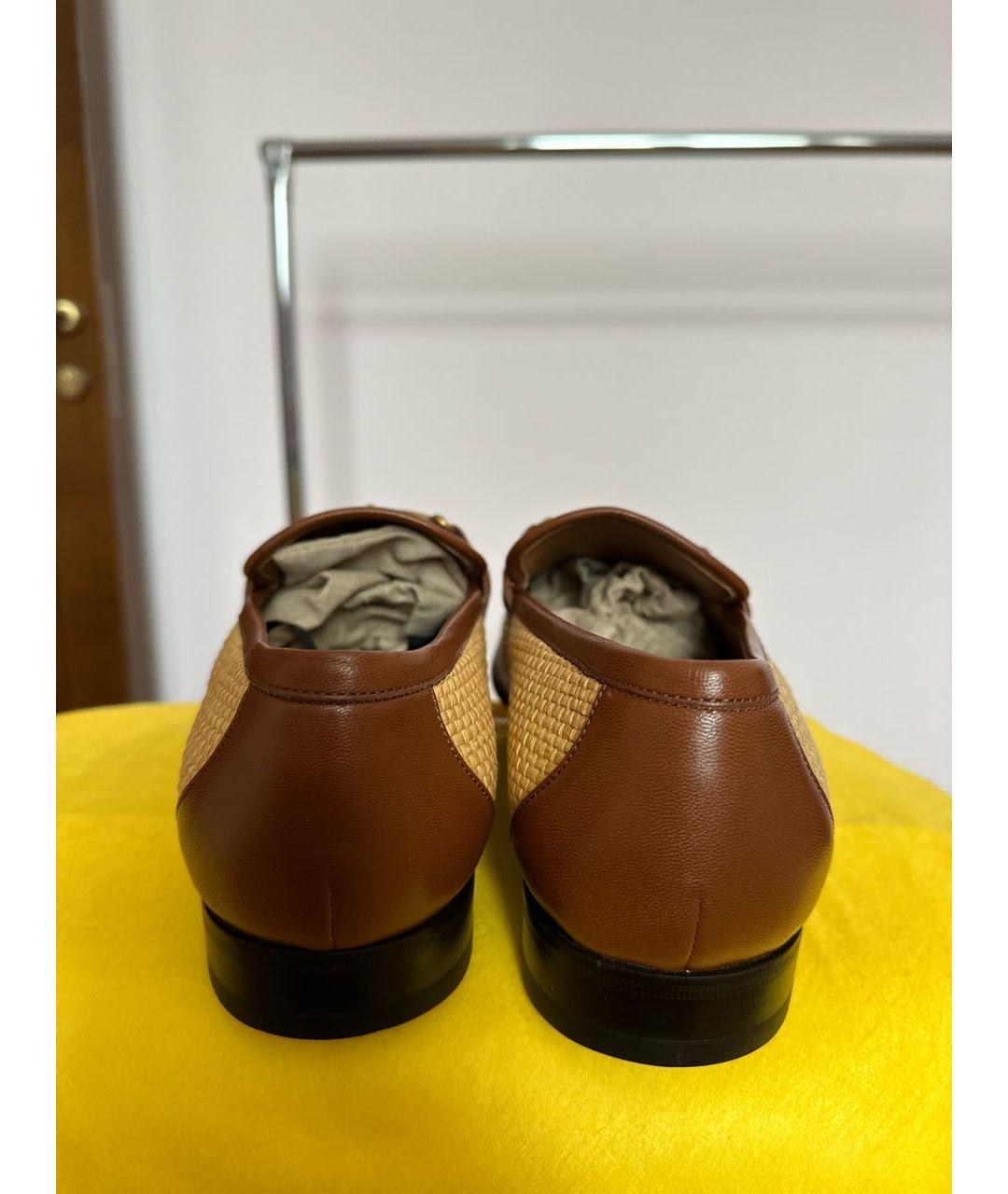 GUCCI Бежевые лоферы, фото 4