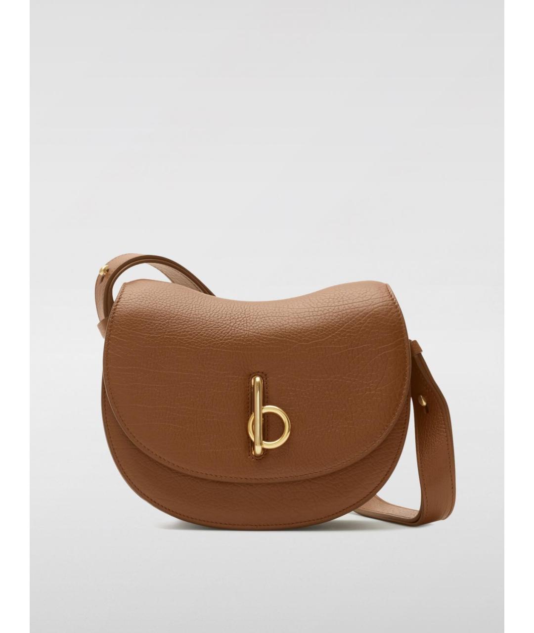 BURBERRY Коричневая кожаная сумка через плечо, фото 5