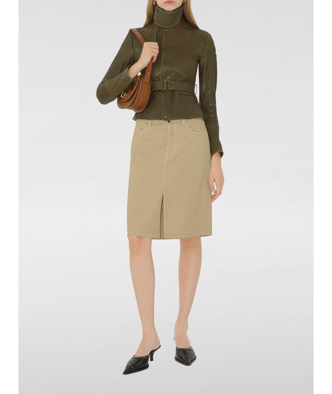 BURBERRY Коричневая кожаная сумка через плечо, фото 2