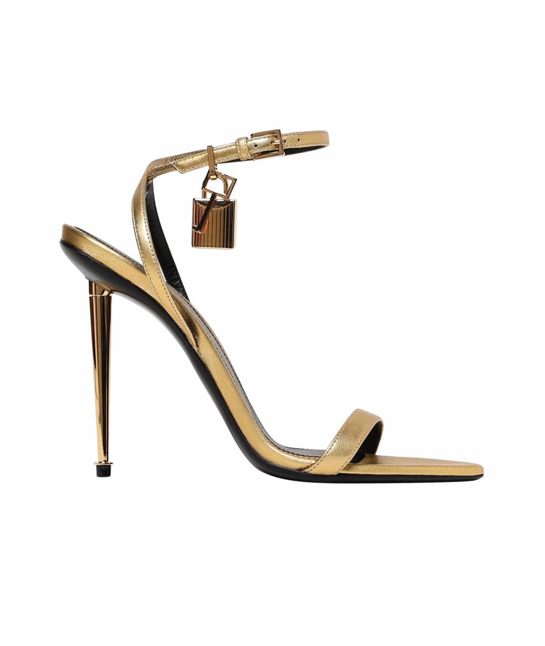 TOM FORD Золотые босоножки, фото 1