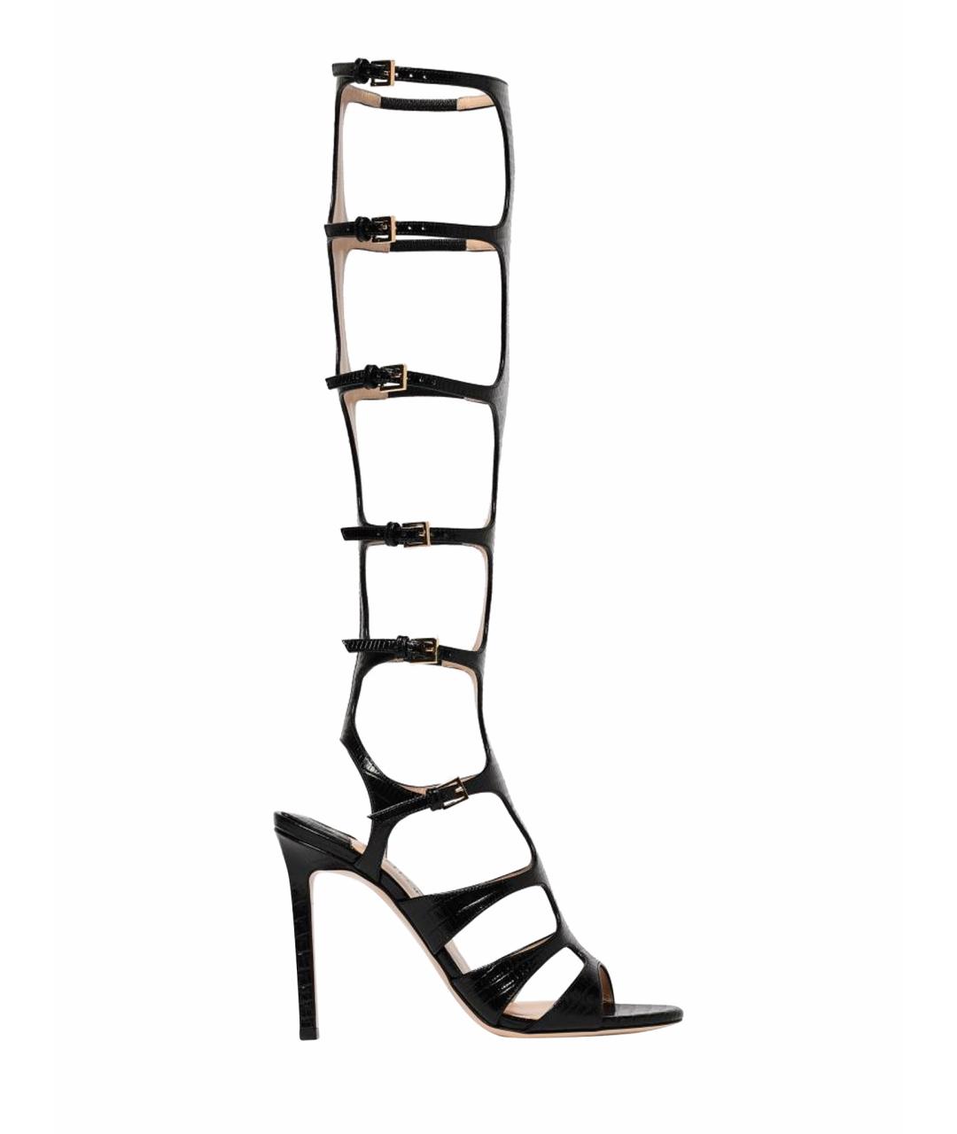 TOM FORD Черные кожаные босоножки, фото 1
