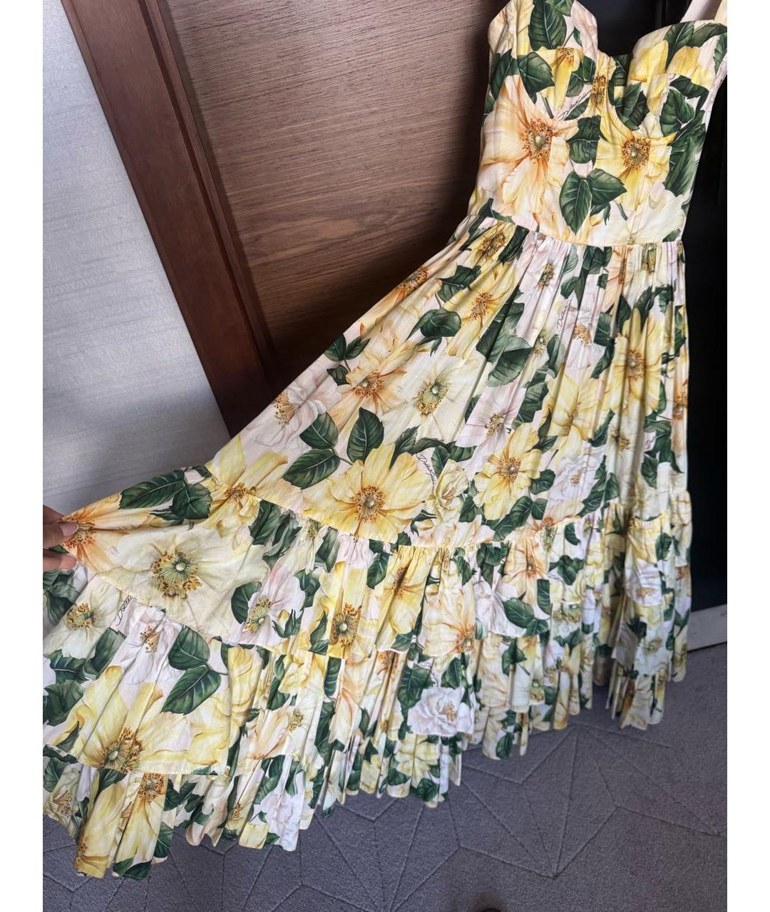 DOLCE&GABBANA Бежевый хлопковый сарафан, фото 3