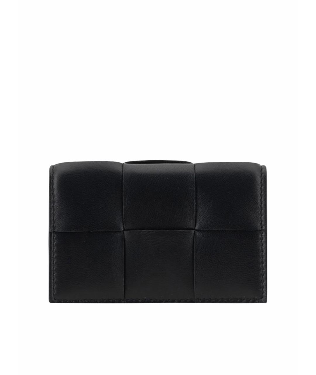 BOTTEGA VENETA Черный кожаный кошелек, фото 1