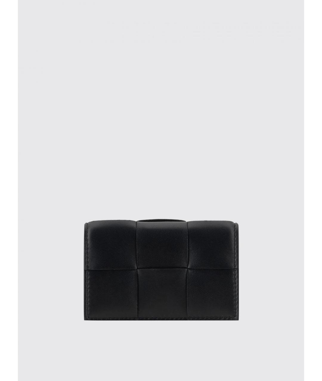 BOTTEGA VENETA Черный кожаный кошелек, фото 4