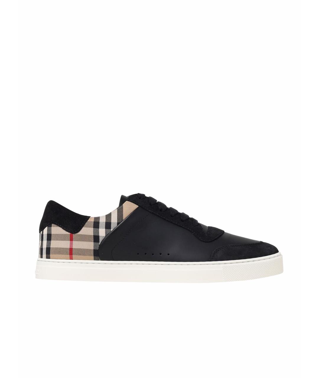 BURBERRY Черные низкие кроссовки / кеды, фото 1