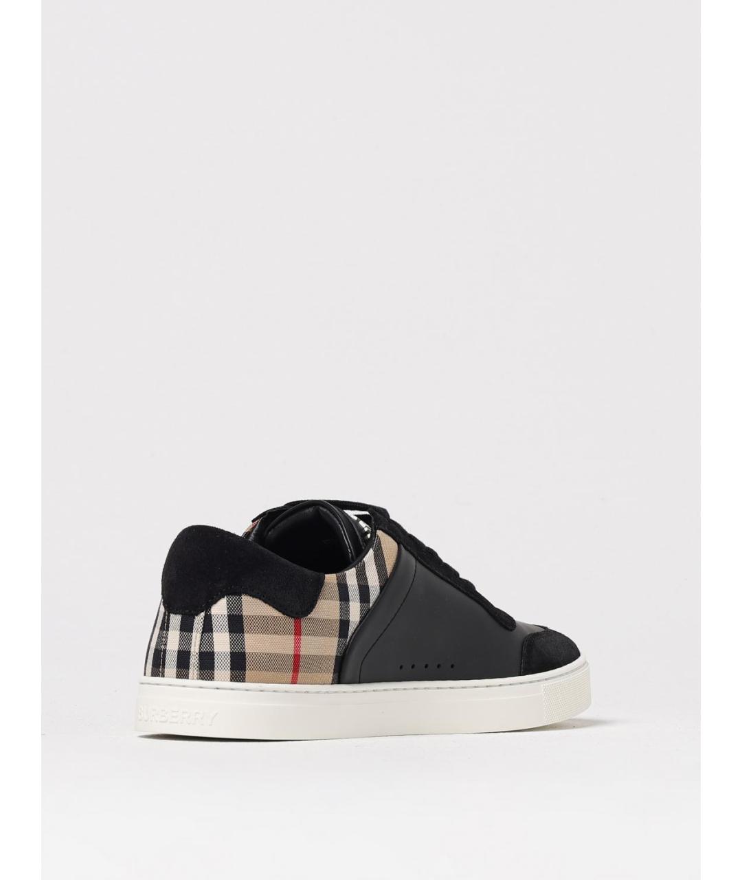 BURBERRY Черные низкие кроссовки / кеды, фото 3
