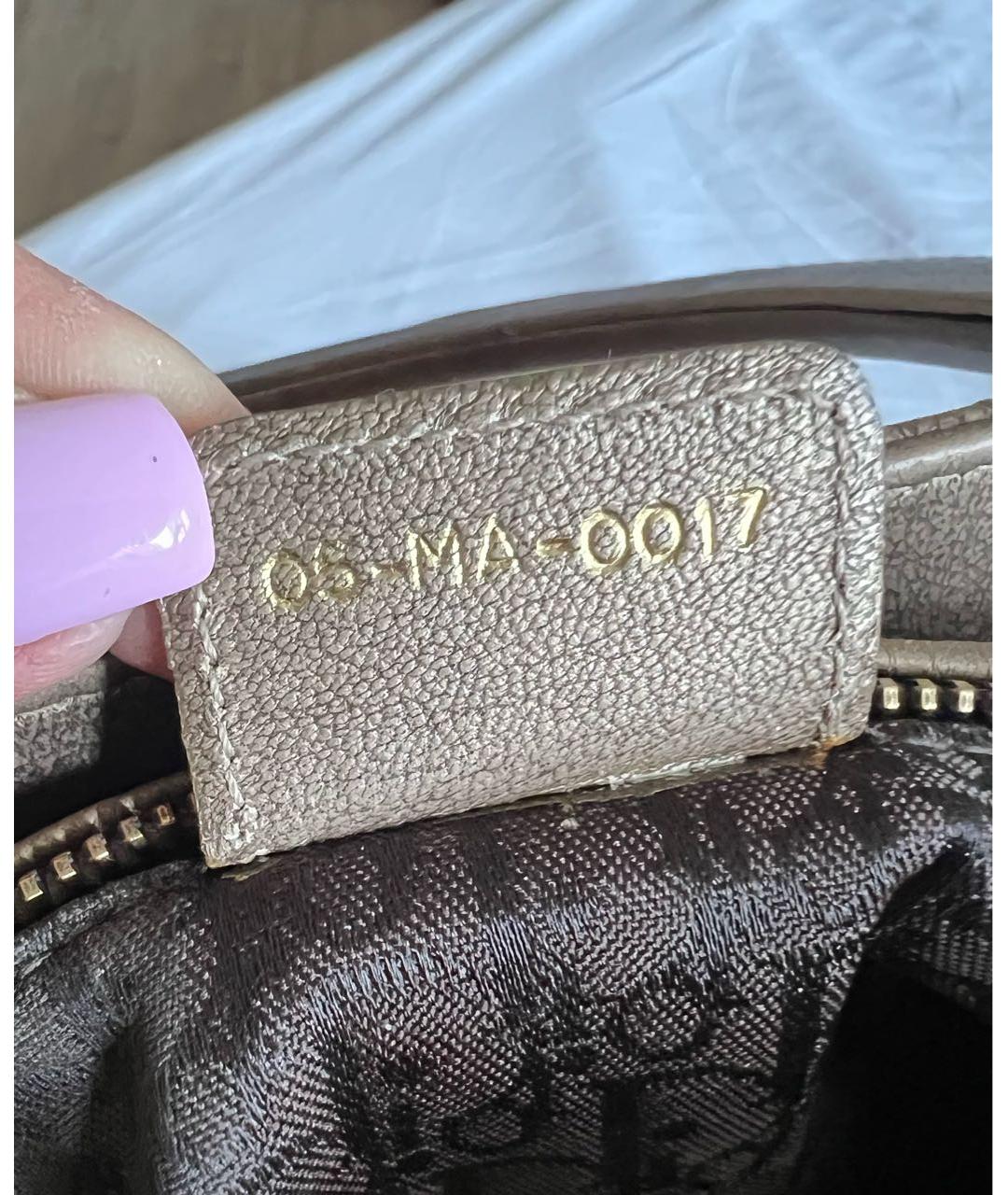 CHRISTIAN DIOR Золотая кожаная сумка с короткими ручками, фото 8