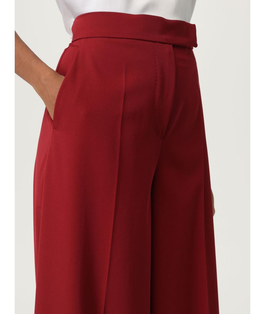 MAX MARA Красные прямые брюки, фото 5
