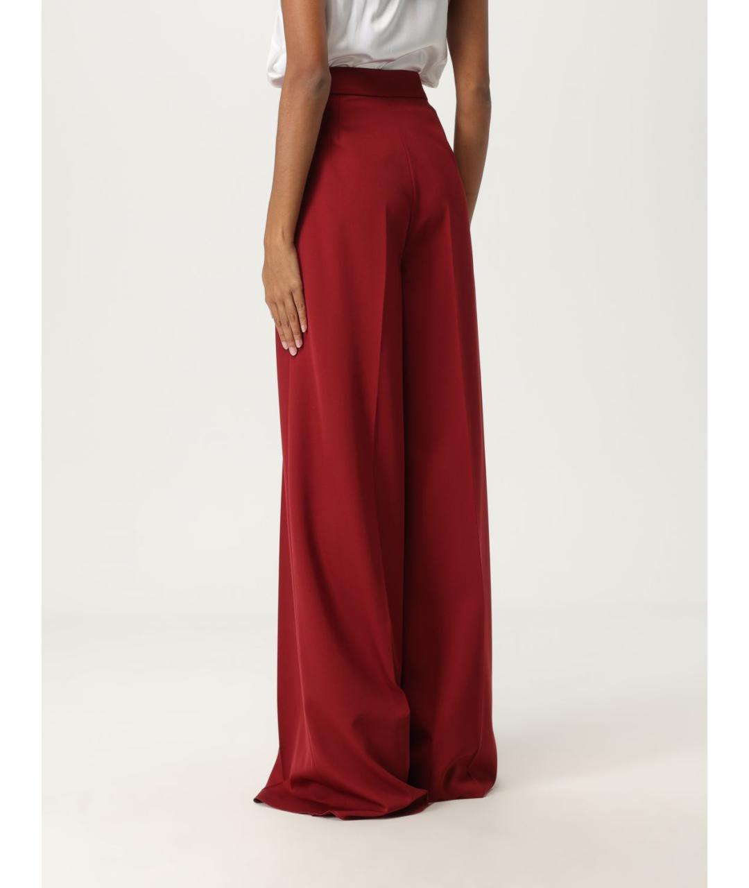 MAX MARA Красные прямые брюки, фото 3