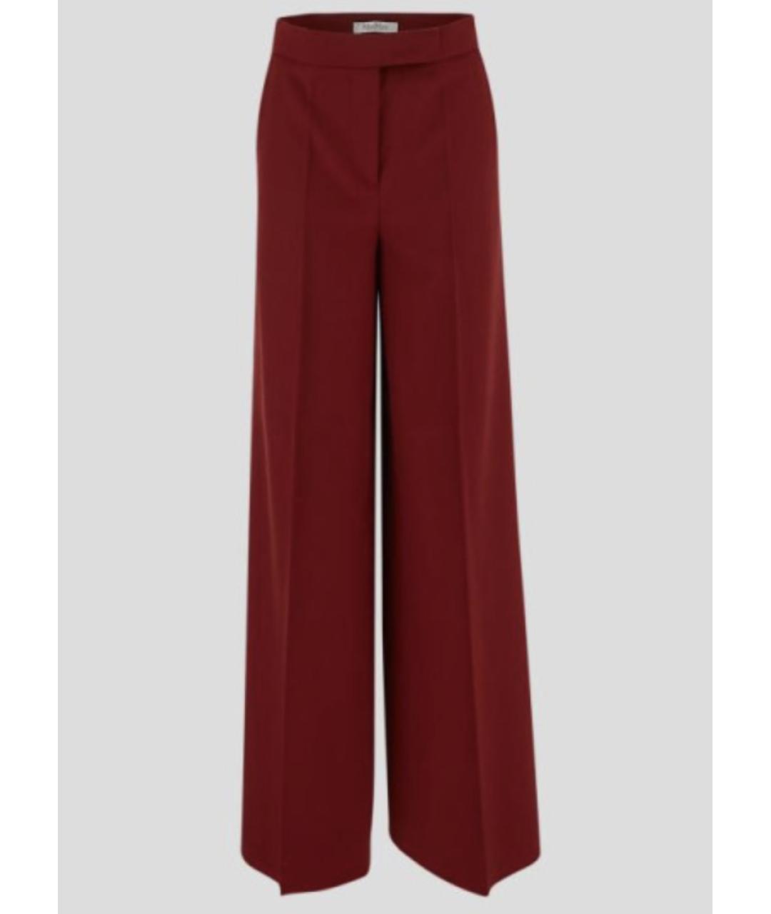 MAX MARA Красные прямые брюки, фото 6