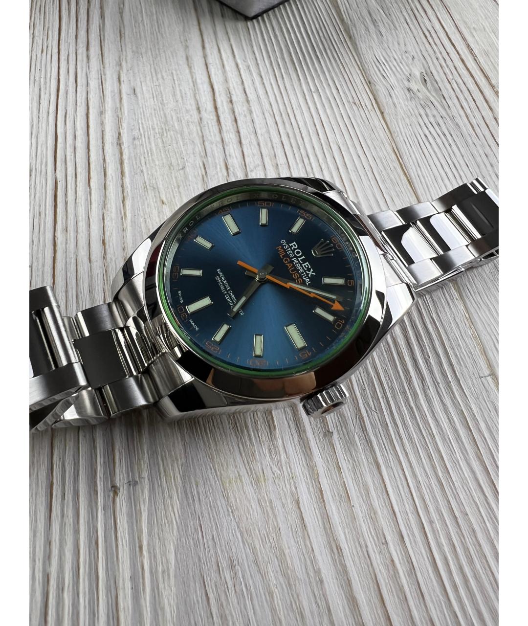 ROLEX Темно-синие часы, фото 4
