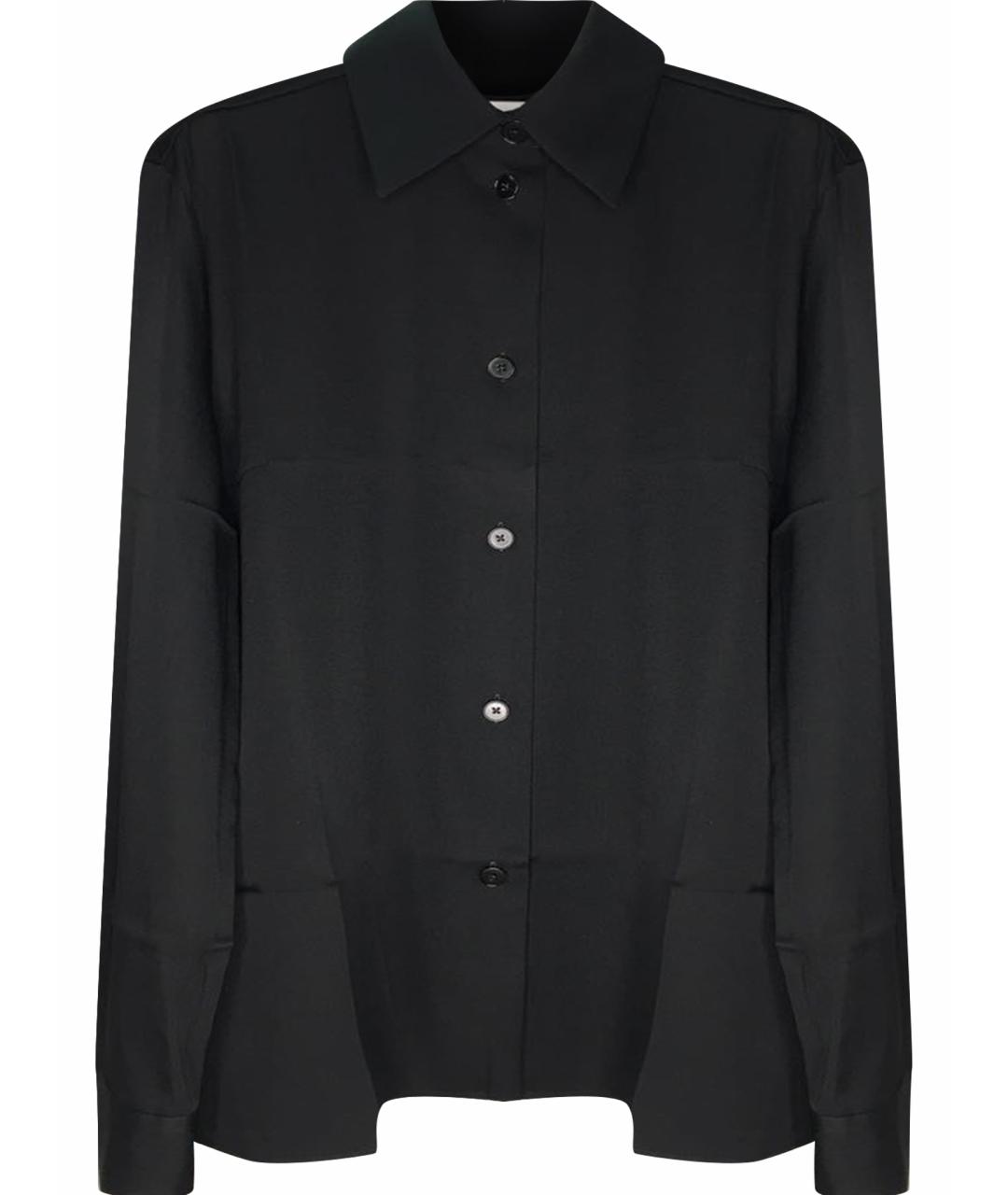 JIL SANDER Черная шерстяная рубашка, фото 1