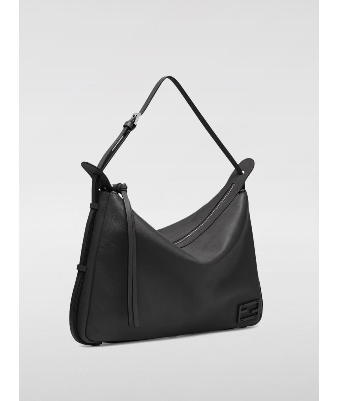 FENDI Черная кожаная сумка через плечо, фото 3