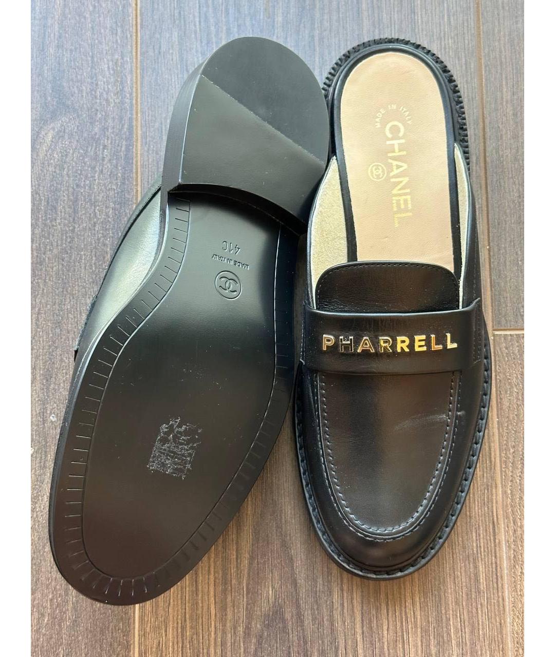 CHANEL Черные кожаные мюли, фото 2