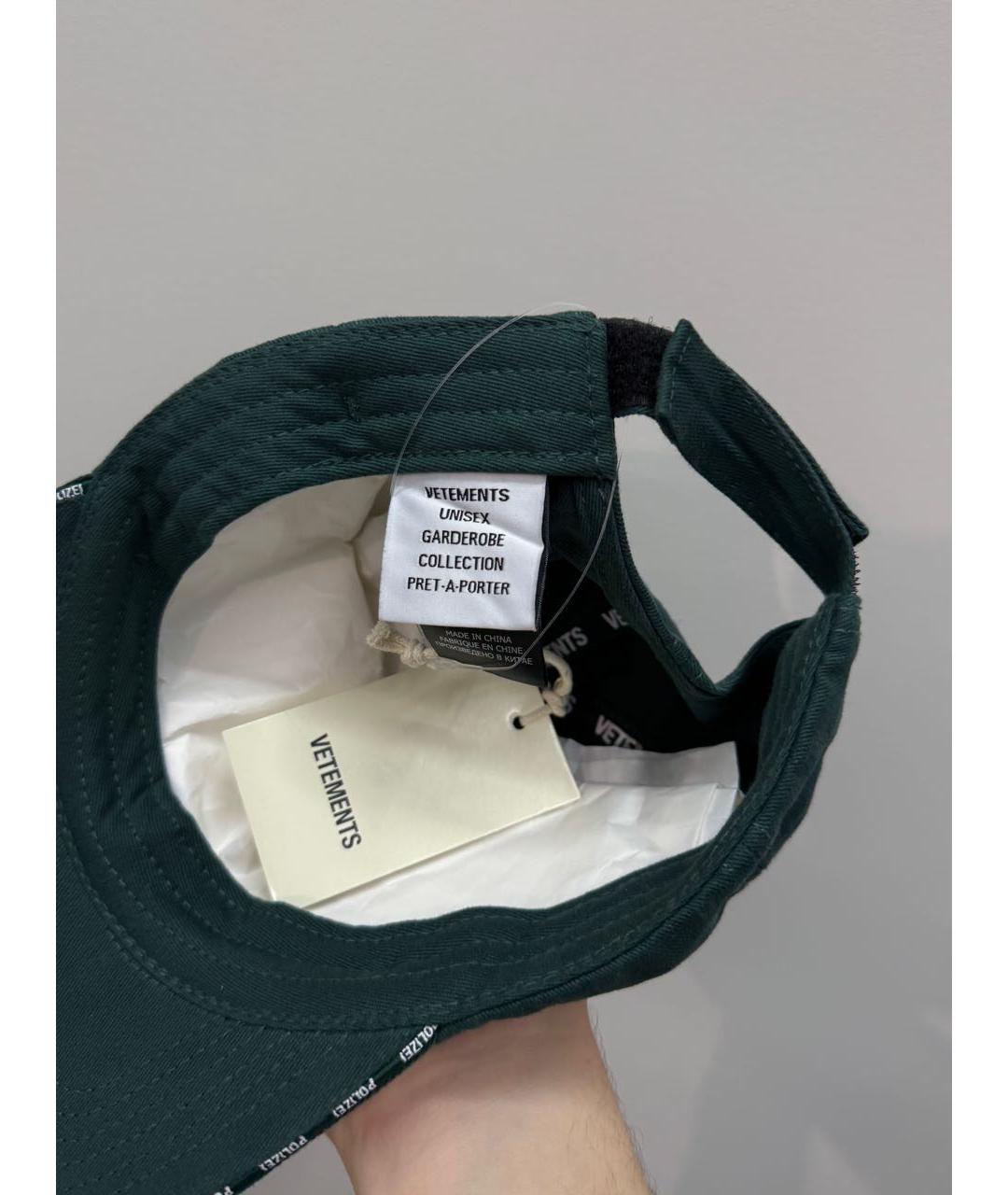VETEMENTS Зеленая хлопковая кепка/бейсболка, фото 6