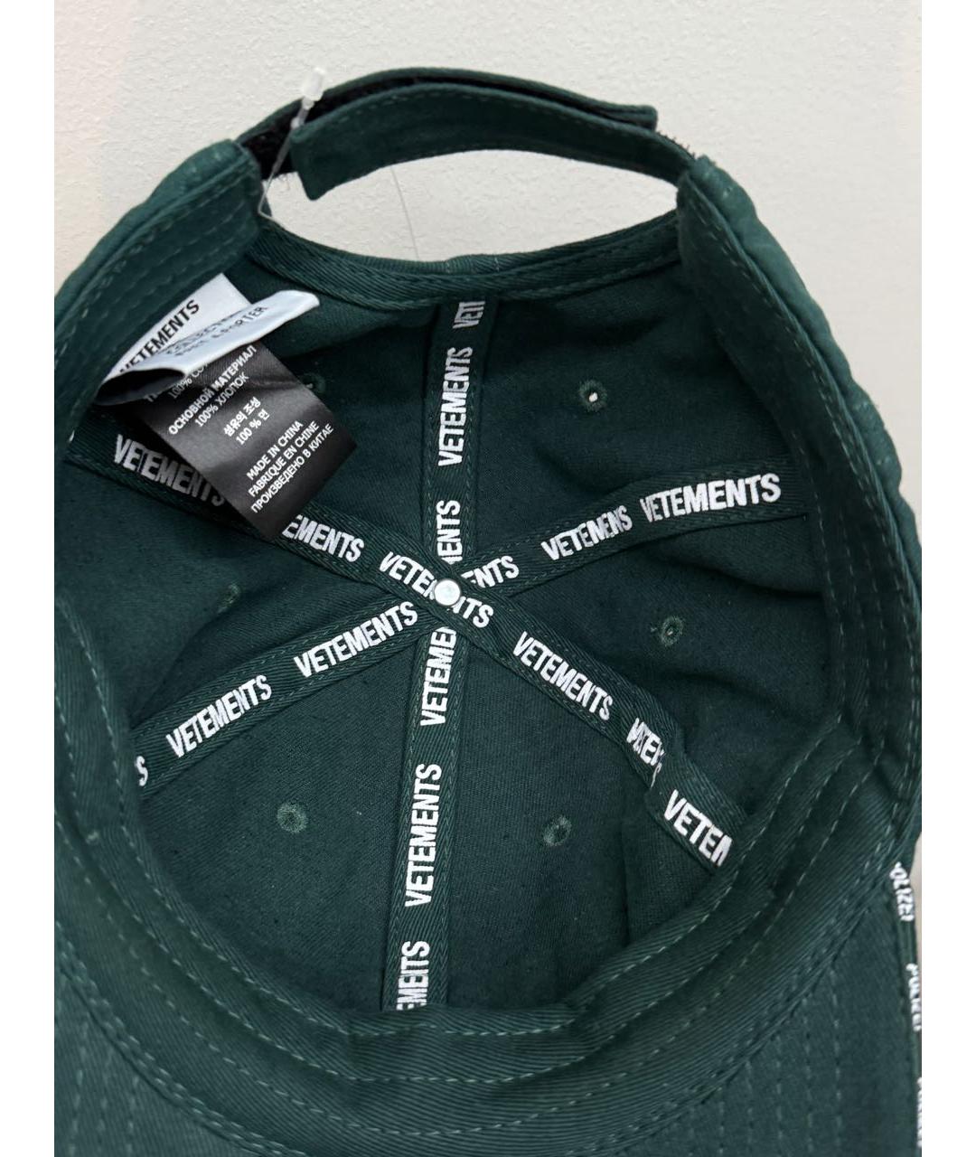 VETEMENTS Зеленая хлопковая кепка/бейсболка, фото 8