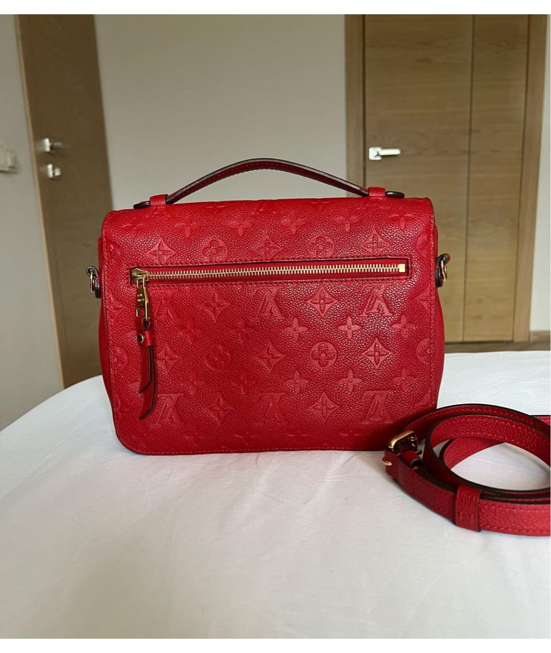 LOUIS VUITTON Красная кожаная сумка через плечо, фото 2