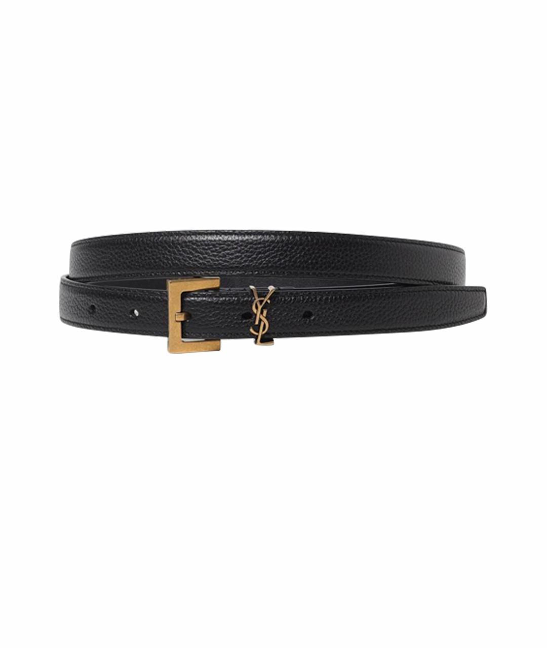 SAINT LAURENT Черный ремень, фото 1