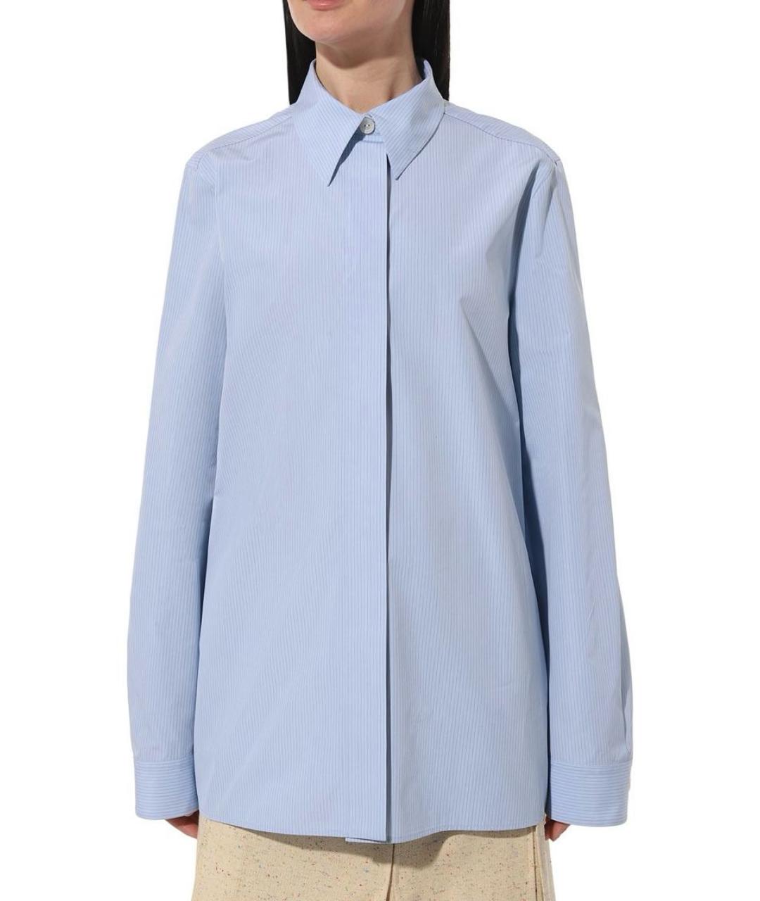 JIL SANDER Голубая хлопковая рубашка, фото 7