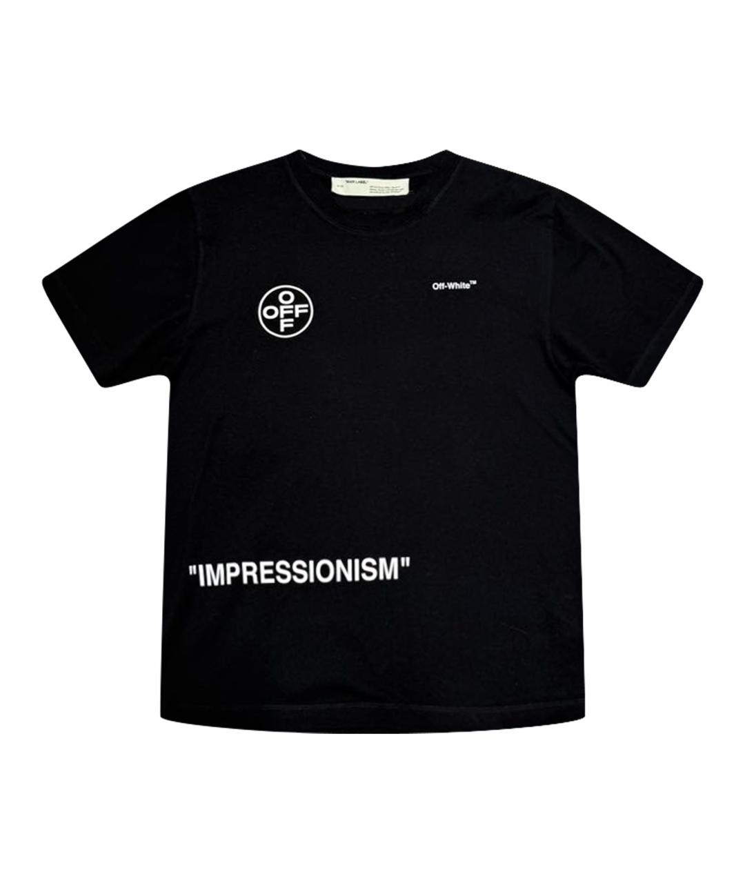 OFF-WHITE Черная хлопковая футболка, фото 1