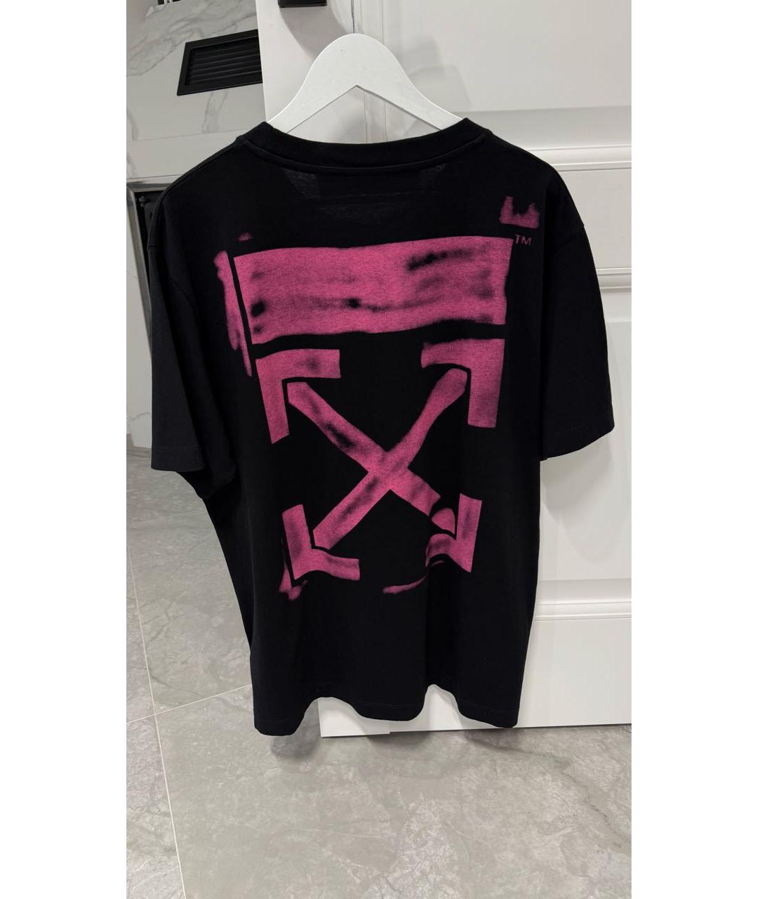 OFF-WHITE Черная хлопковая футболка, фото 6