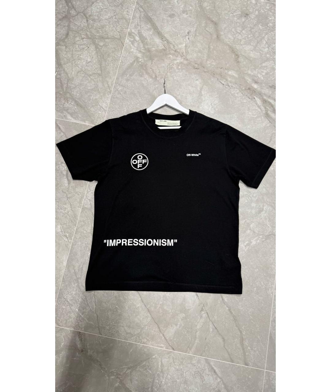 OFF-WHITE Черная хлопковая футболка, фото 7