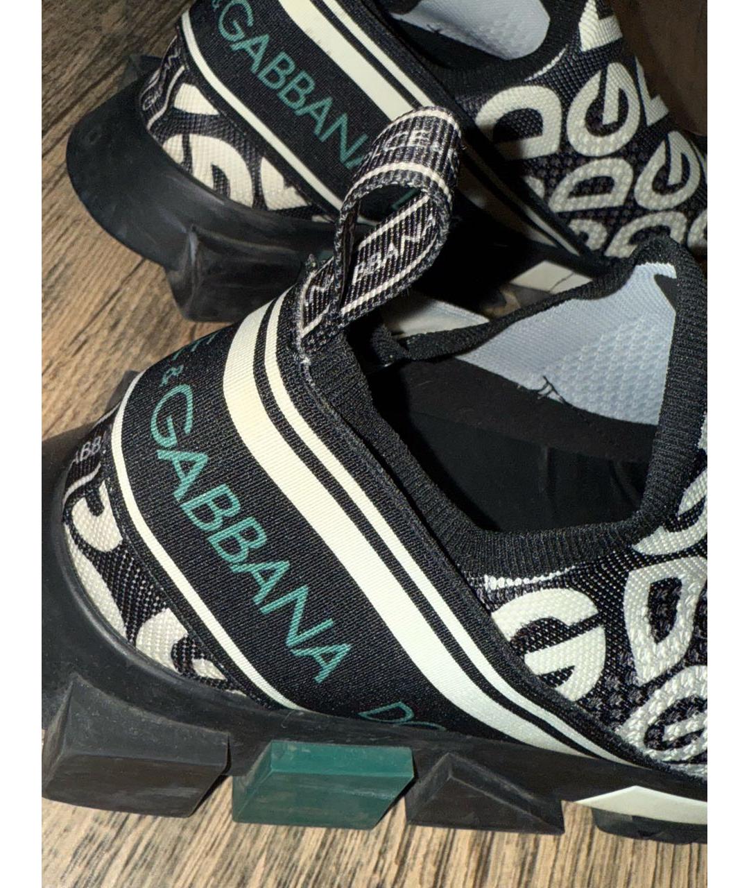 DOLCE&GABBANA Зеленые резиновые низкие кроссовки / кеды, фото 3