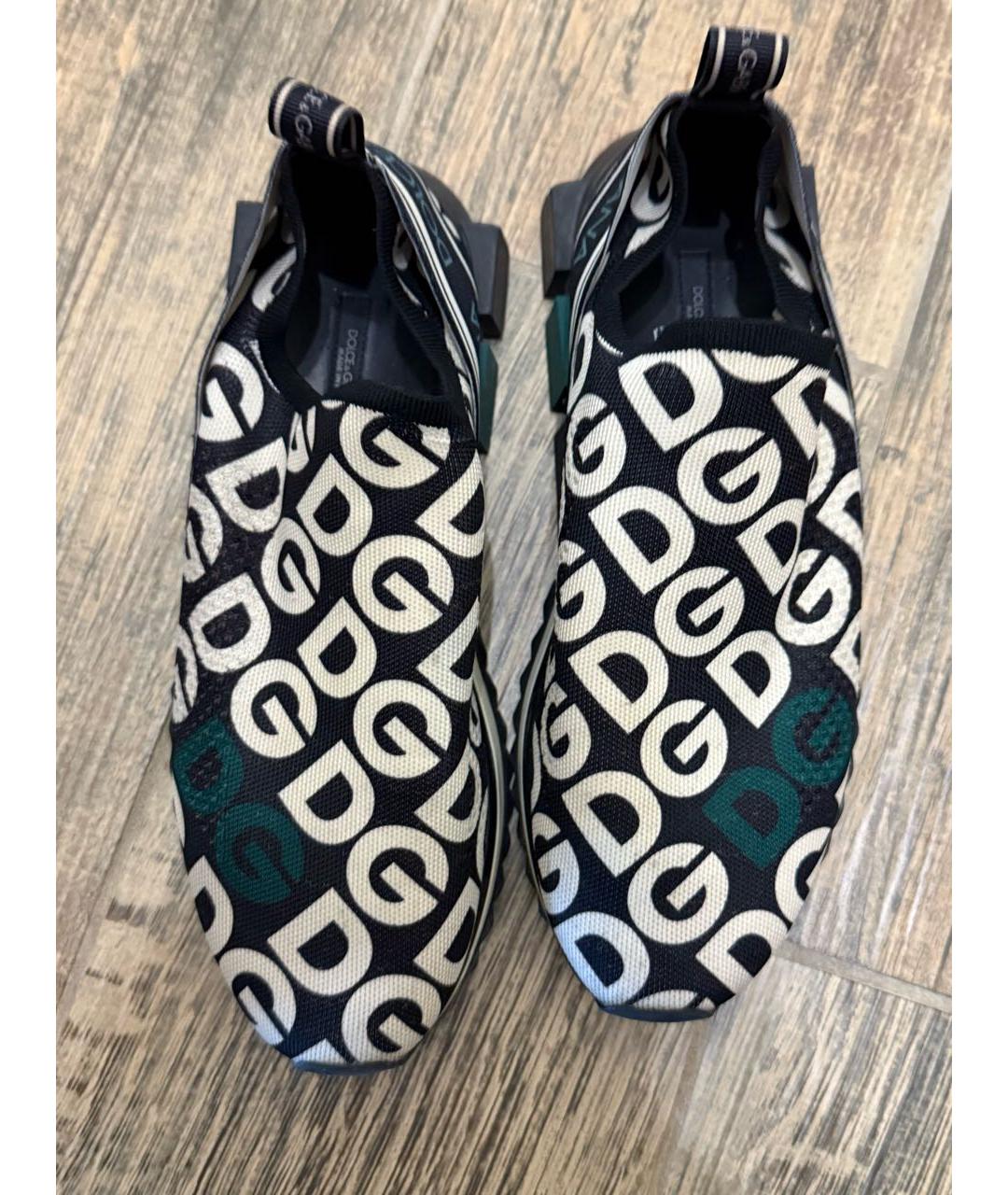 DOLCE&GABBANA Зеленые резиновые низкие кроссовки / кеды, фото 2