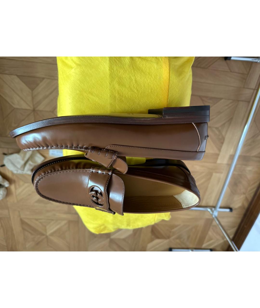 GUCCI Кожаные лоферы, фото 6