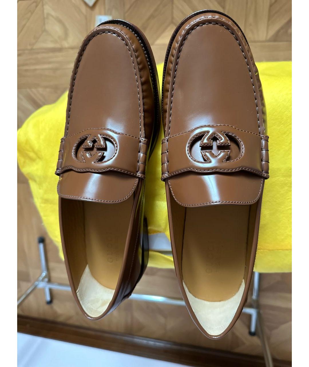 GUCCI Кожаные лоферы, фото 3