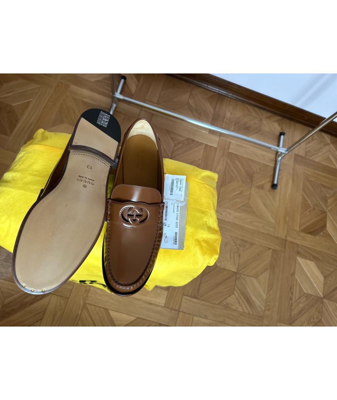 GUCCI Кожаные лоферы, фото 7