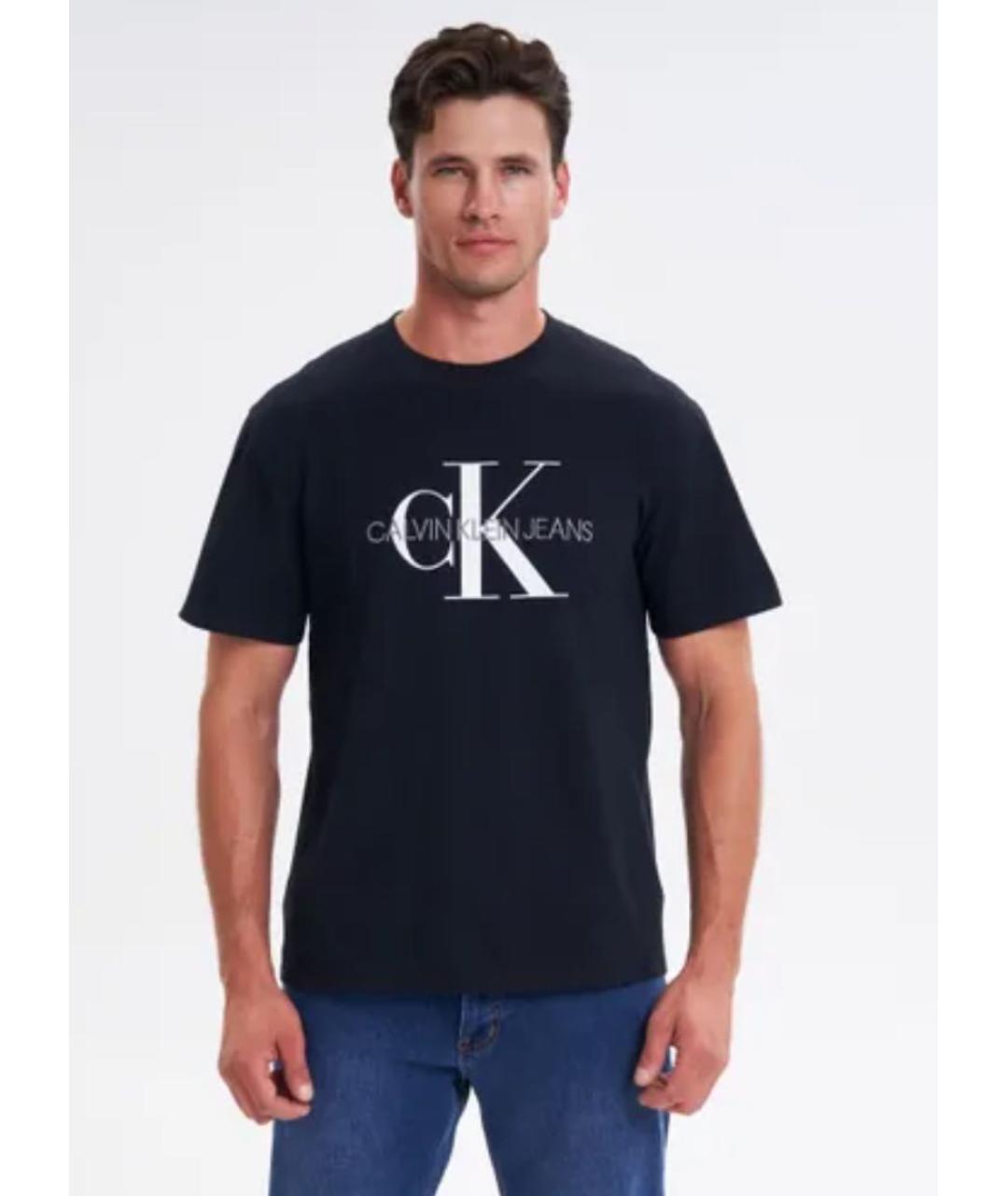 CALVIN KLEIN Черная хлопковая футболка, фото 8