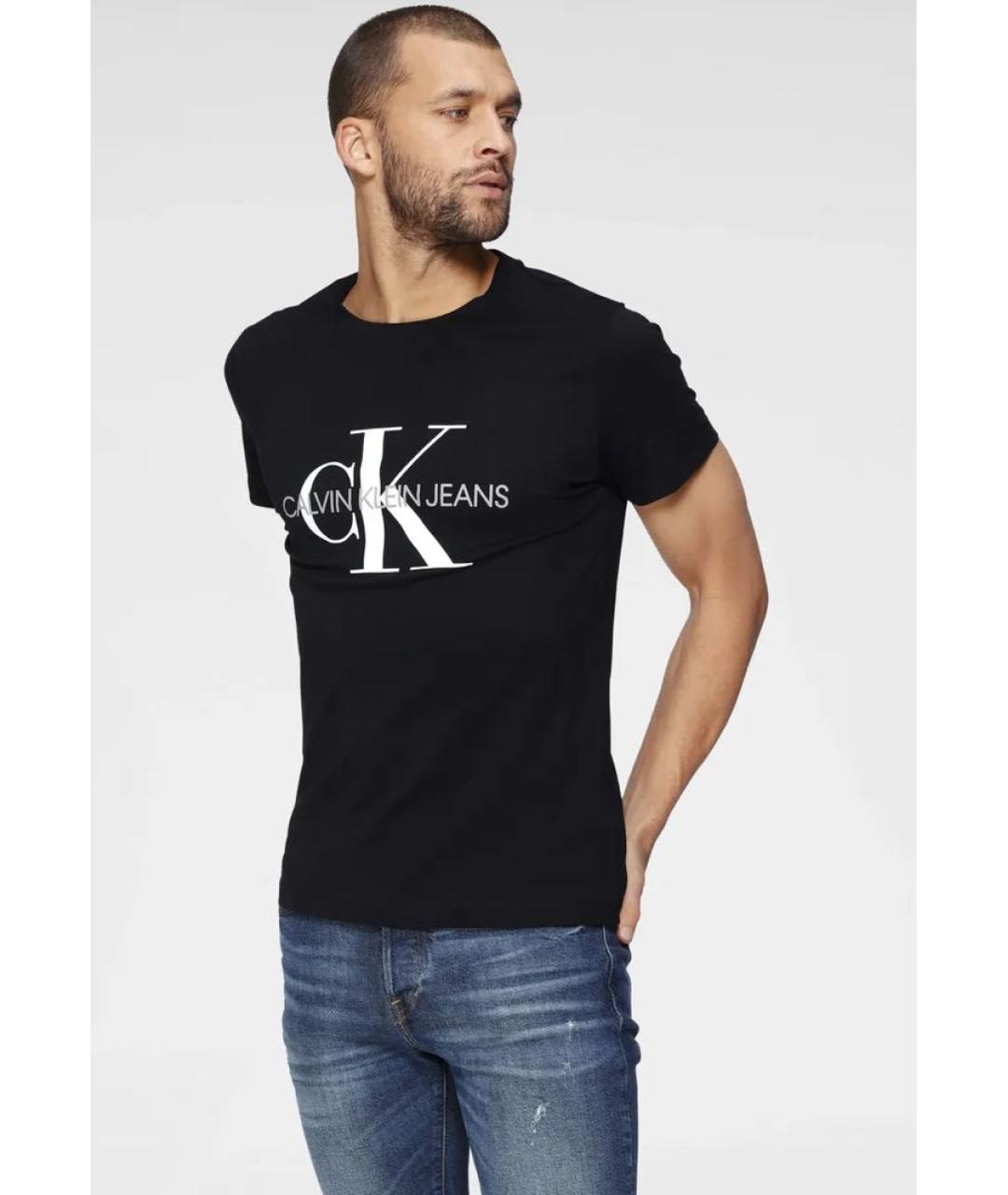 CALVIN KLEIN Черная хлопковая футболка, фото 7