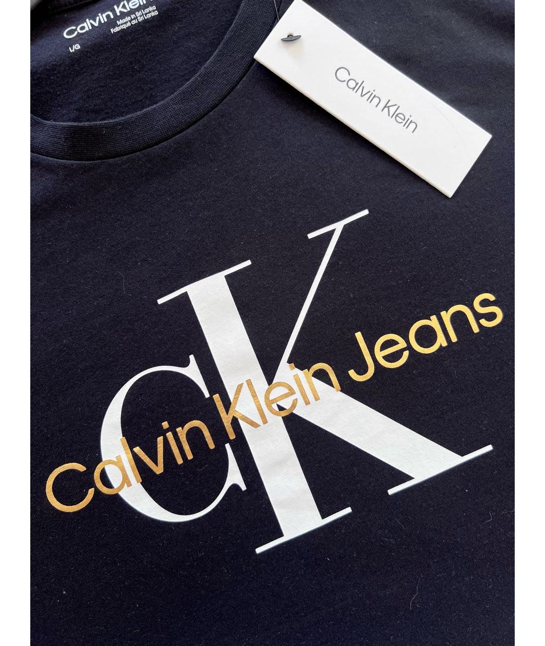 CALVIN KLEIN Черная хлопковая футболка, фото 5