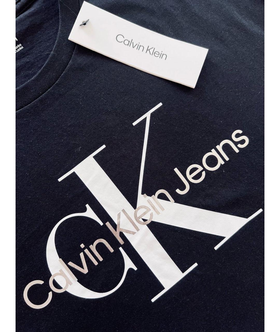 CALVIN KLEIN Черная хлопковая футболка, фото 4