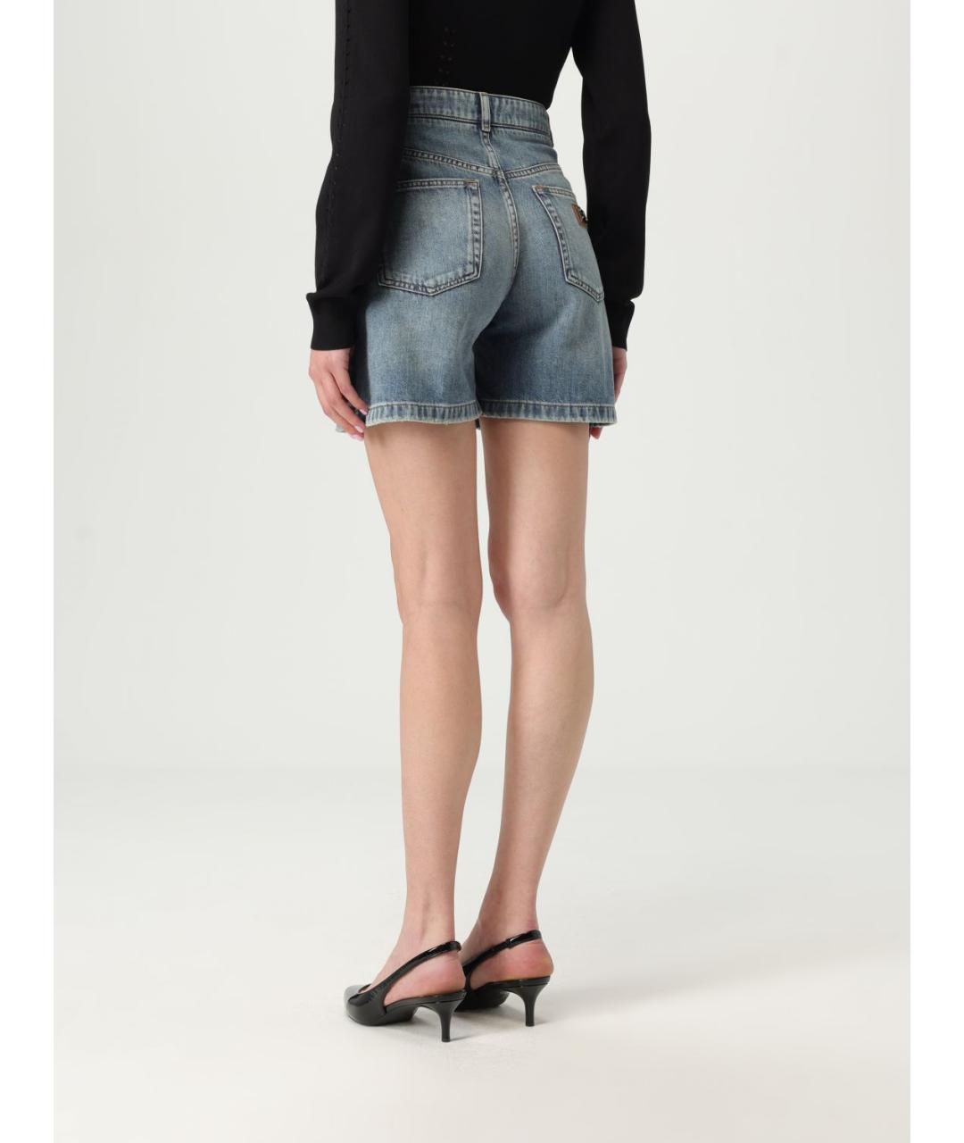 DOLCE&GABBANA Синие хлопковые шорты, фото 4